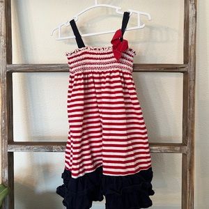 Red white and blue baby dress